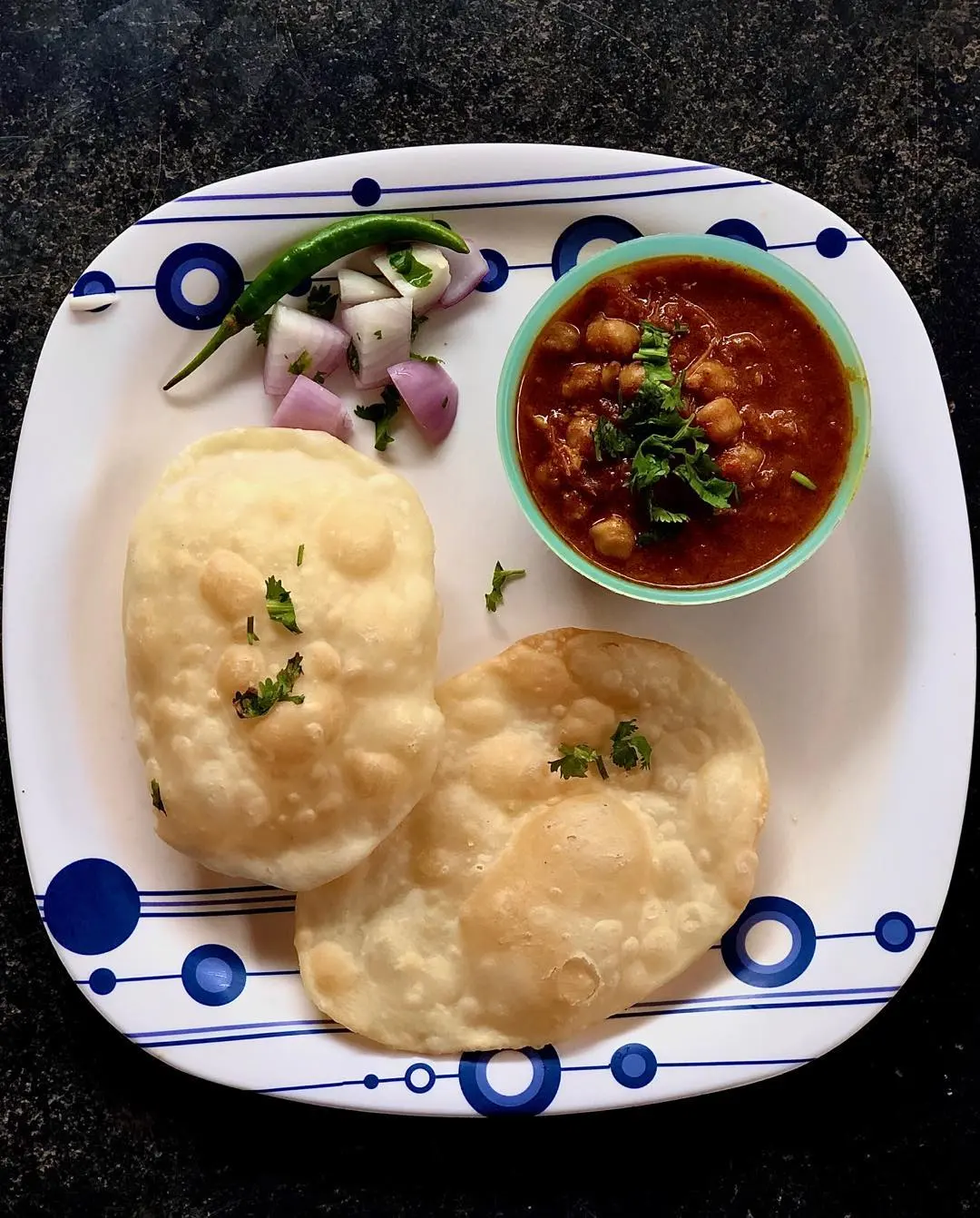 Though on the last day.....She did what she promised......Chole-bhature 🤩
